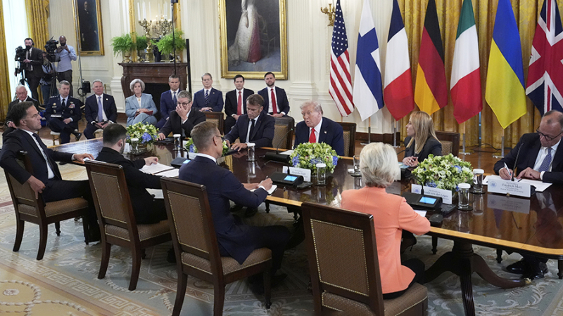 Трамп встретился с Зеленским и лидерами ЕС в Белом доме. Что нужно знать